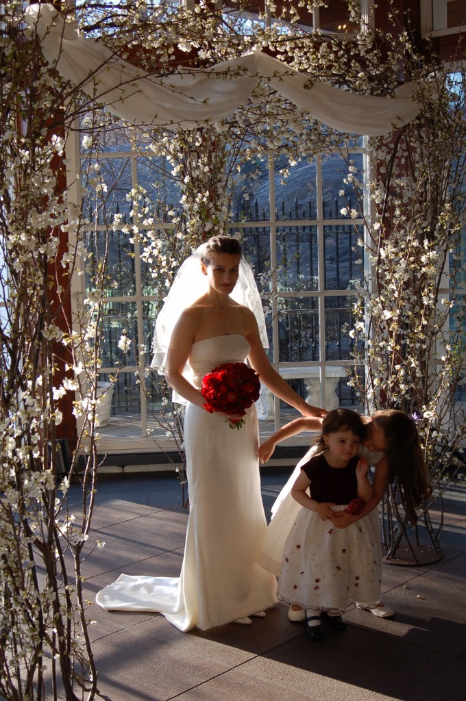 Archway entry for a bride