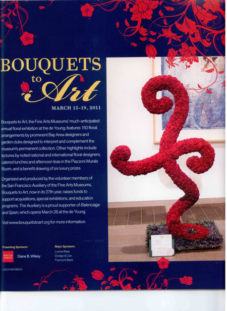 Brochure for 2011 Bouquets to Art