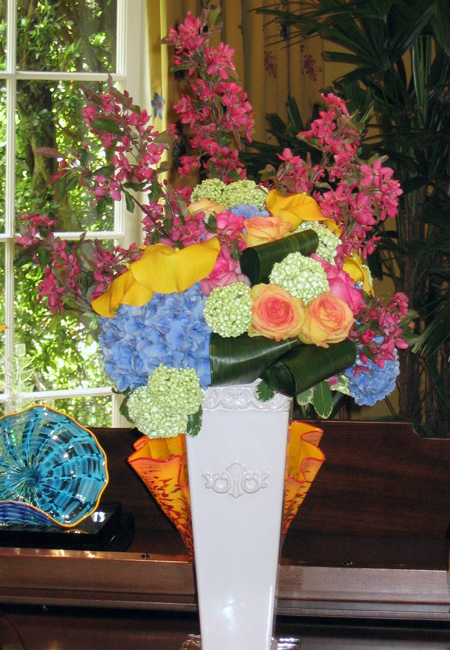 hydrangea viburnum roses