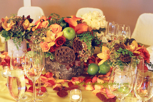 roses orchids hydrangea berries