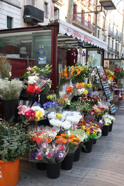 La Rambla flower stall