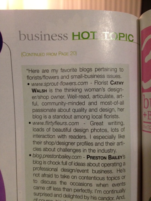 Florist Review - shout out